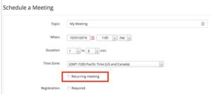 What Is a Recurring Meeting on Zoom?